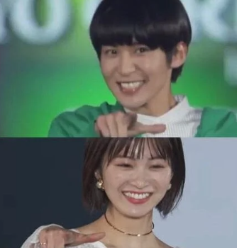 岡崎紗絵さんと目黒蓮さんの匂わせ②TGCのポーズが同じ